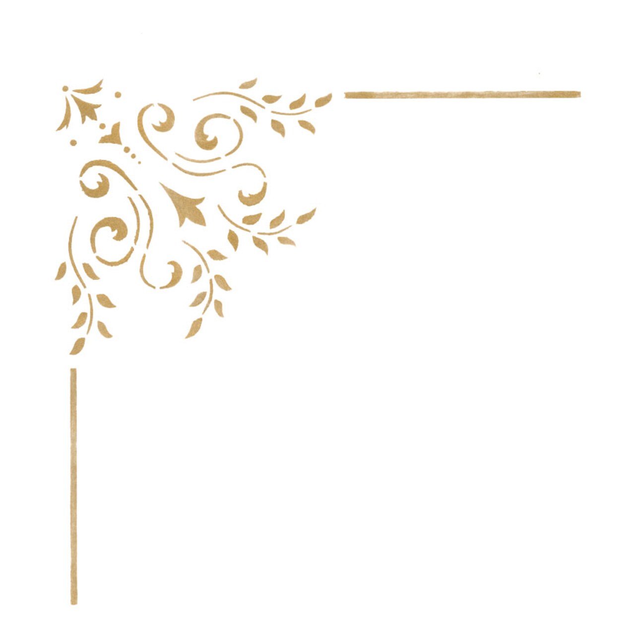 Small Corner Wall Stencil | 3515 by Designer Stencils | Reusable Stencils for Painting |